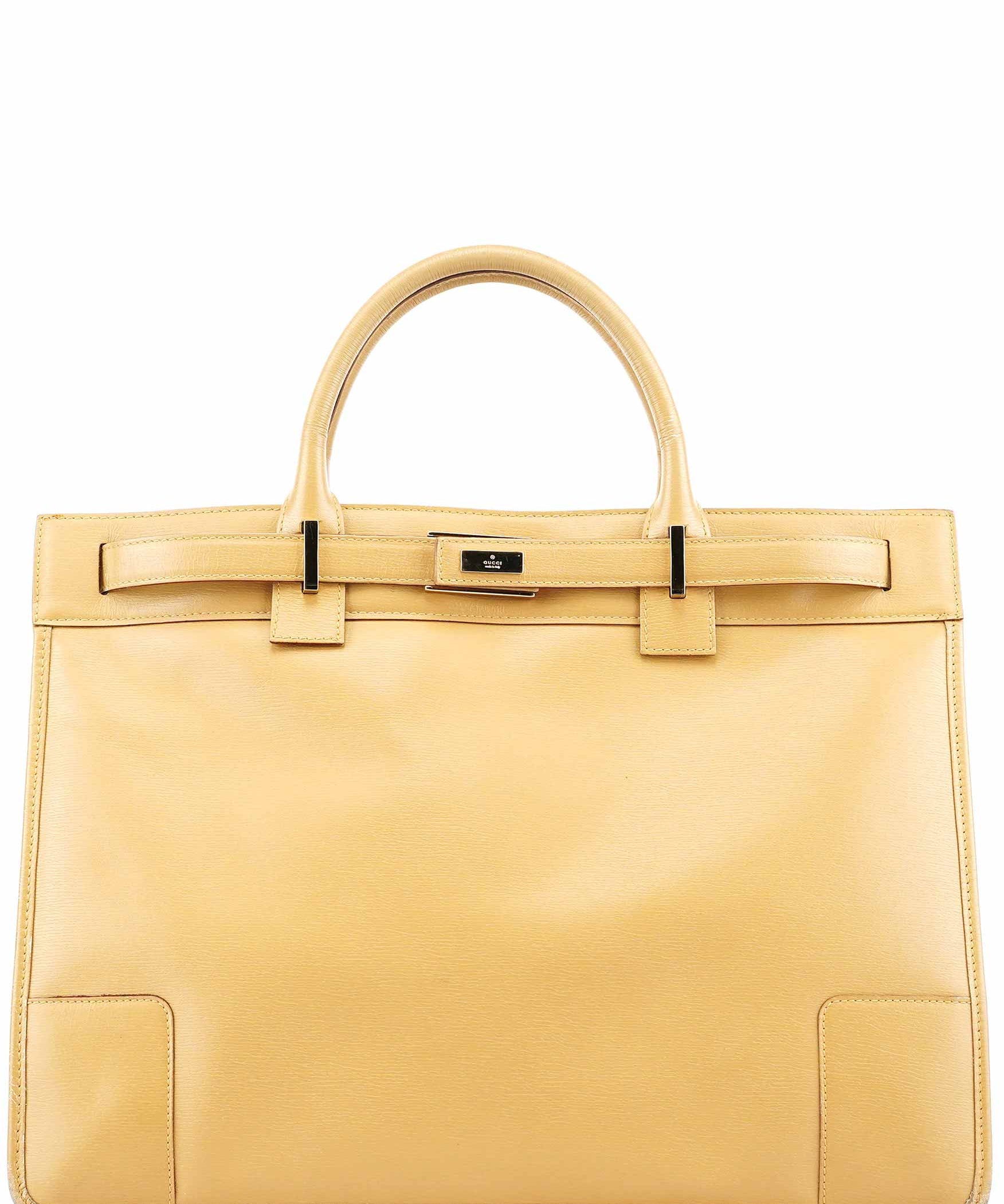 Gucci Shopper van beige leer