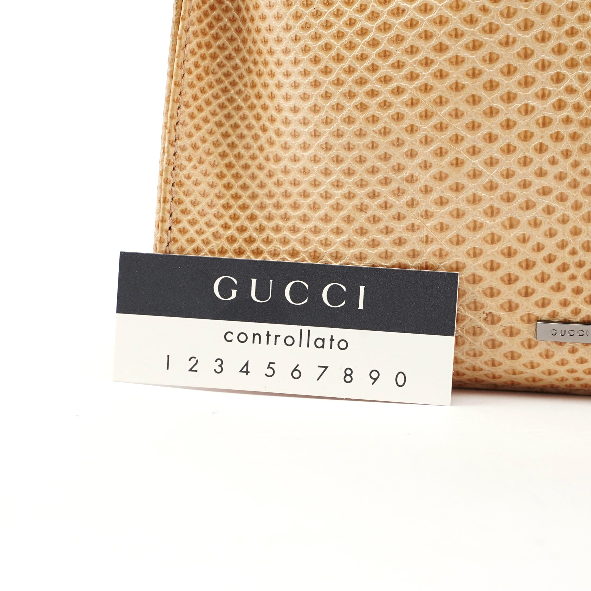 Gucci Beige Lizard Handbag