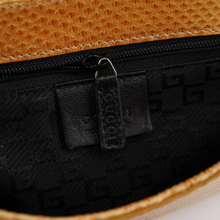 Gucci Beige Lizard Leather Shoulder Bag