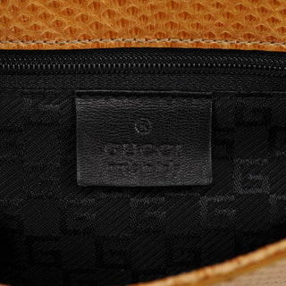 Gucci Beige Lizard Leather Shoulder Bag