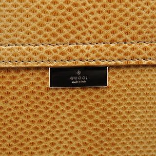 Gucci Beige Lizard Leather Shoulder Bag