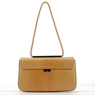 Gucci Beige Lizard Leather Shoulder Bag