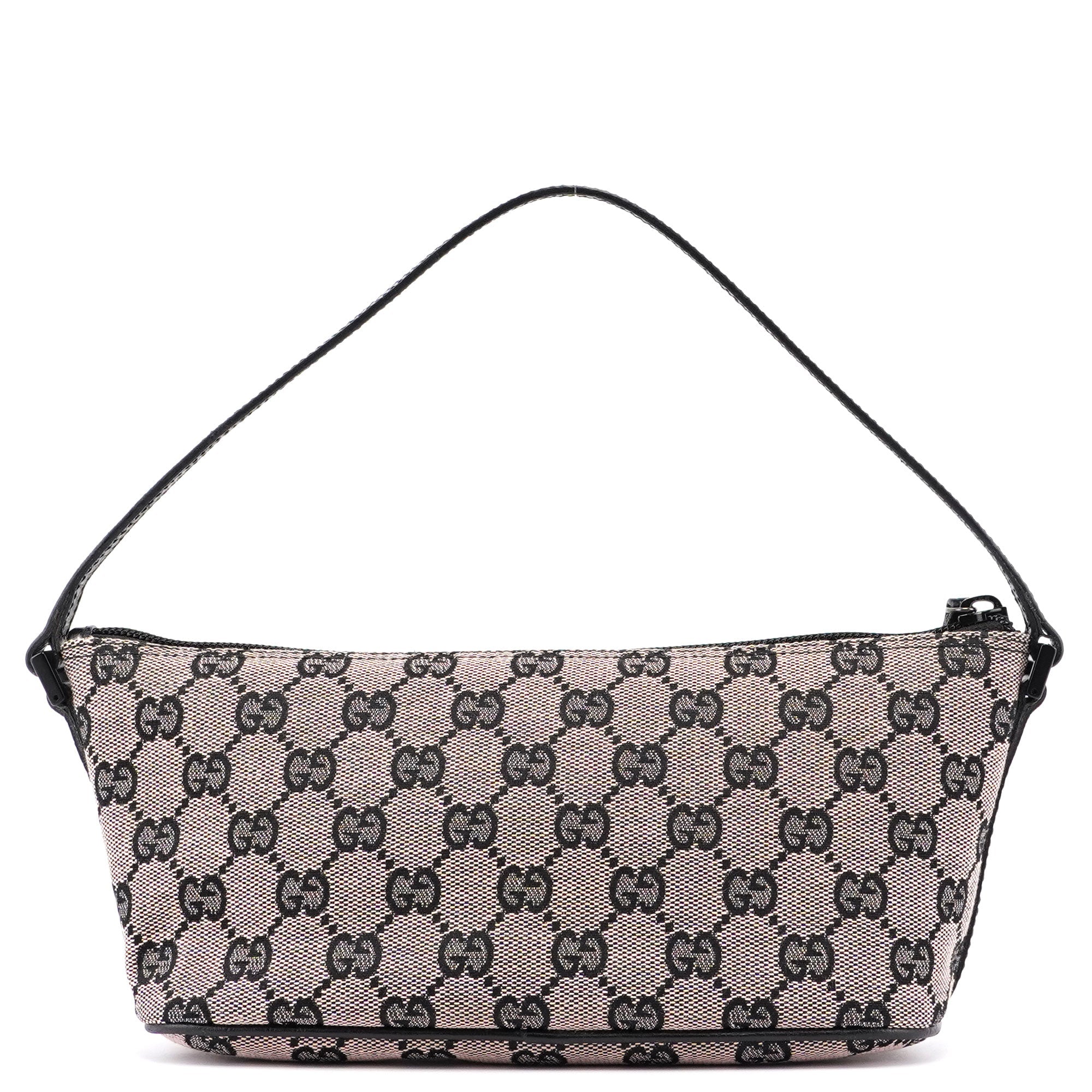 Gucci Beige Matte Black GG Boat Pochette