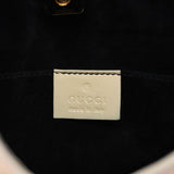 Gucci Schultertasche mit Kette aus Lackleder in Beige