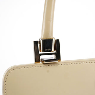 Gucci Beige Patent Leather Clutch Handbag