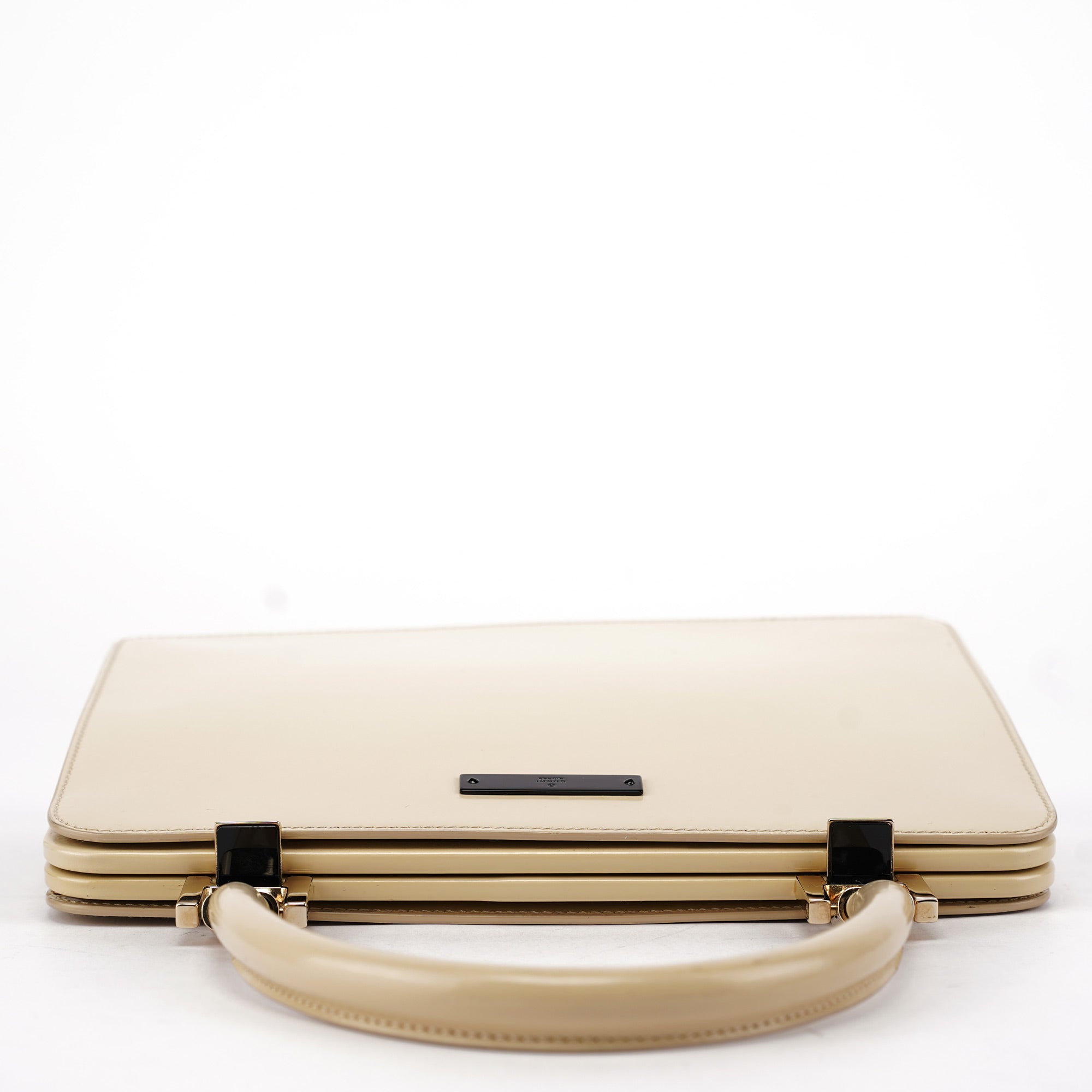 Gucci Beige Patent Leather Clutch Handbag