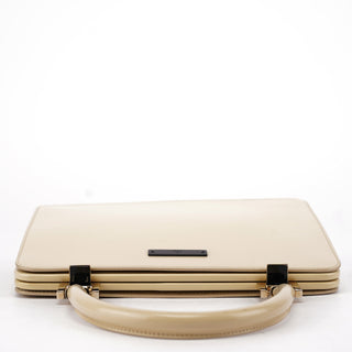 Gucci Beige Patent Leather Clutch Handbag
