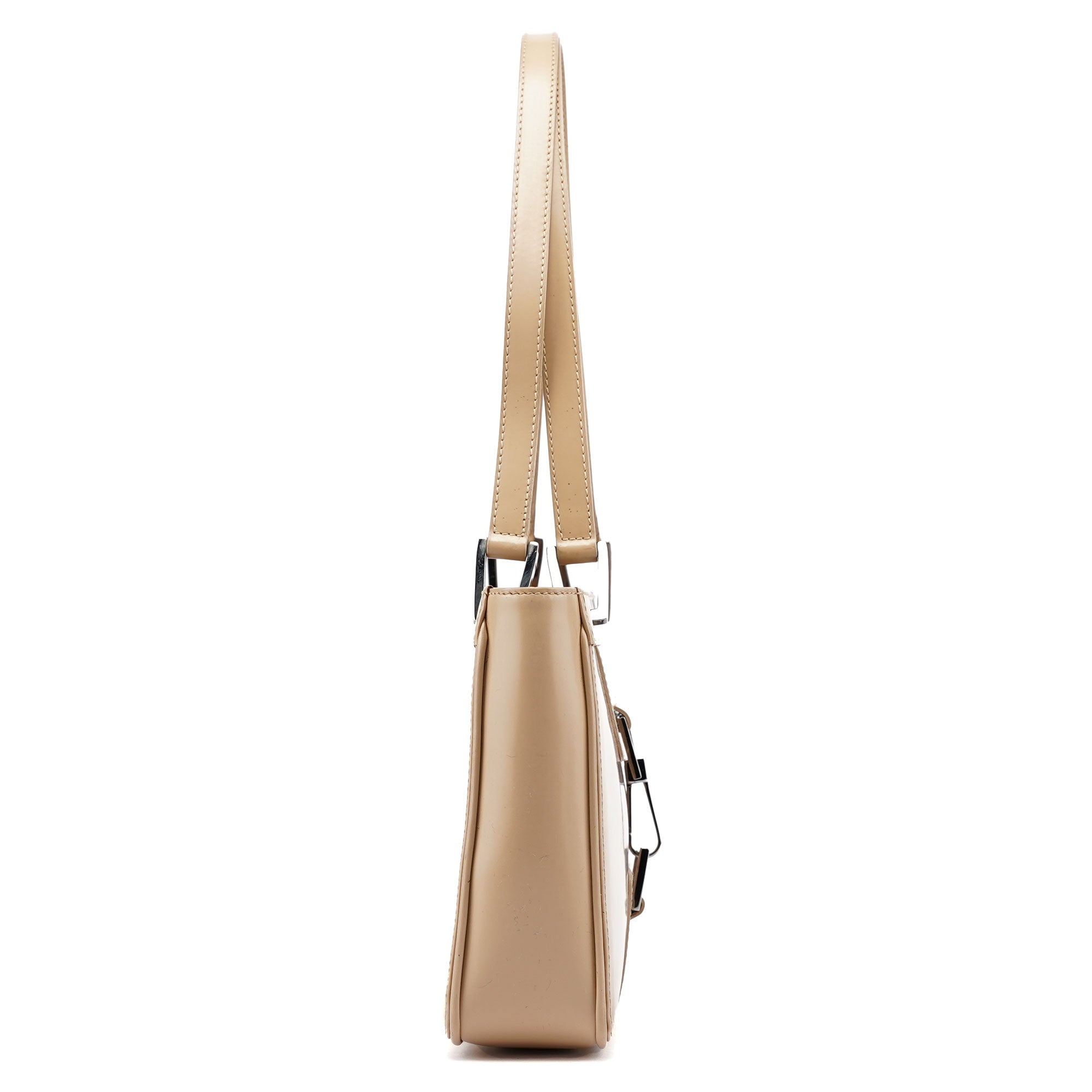 Gucci Beige Patent Leather Jackie Tote Bag