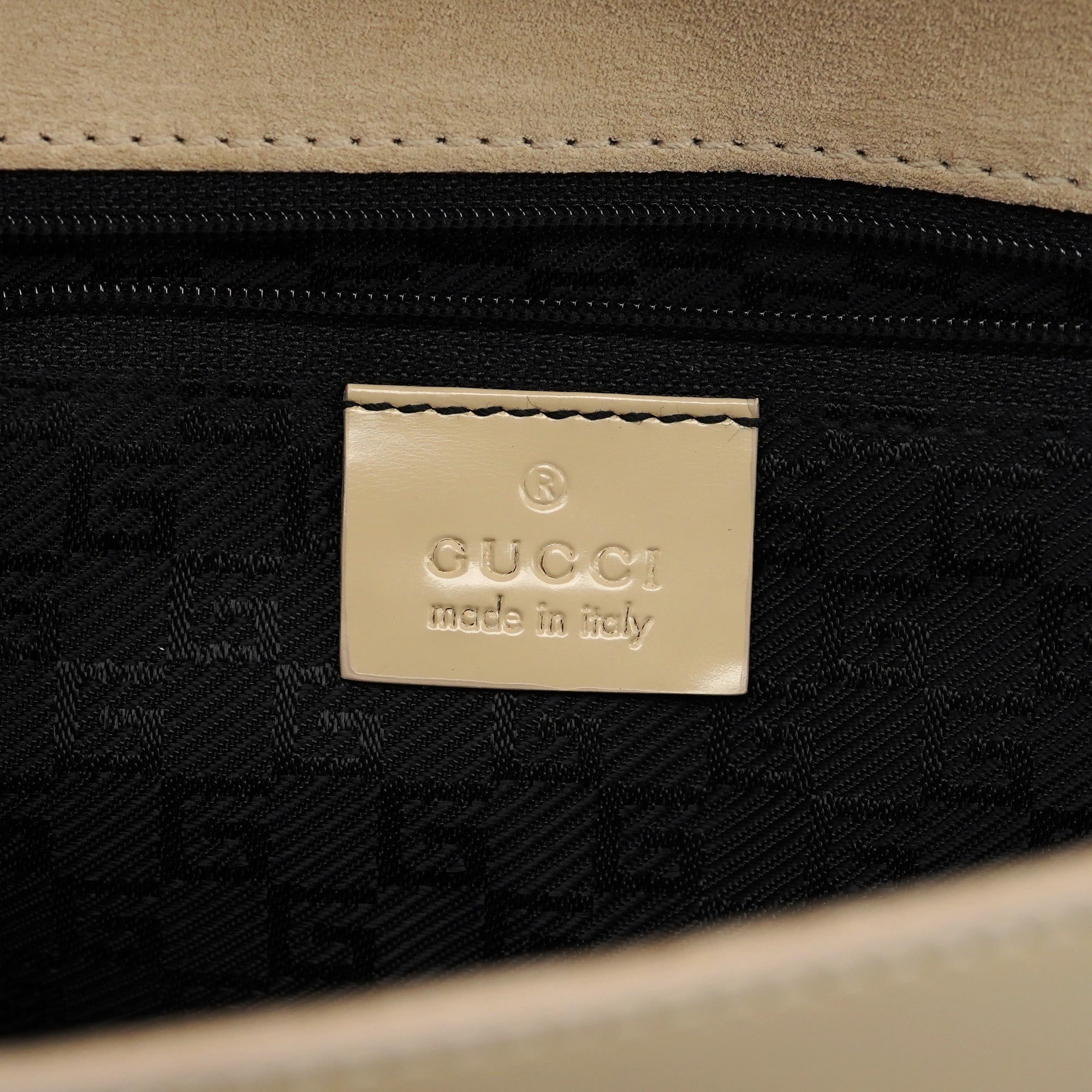 Gucci Beige Patent Leather Shoulder Bag