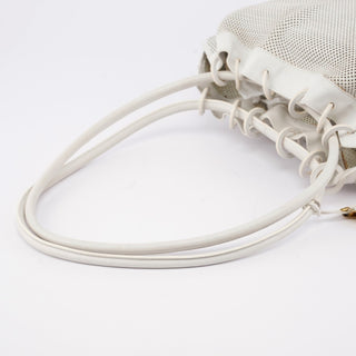 Gucci Beige Perforated Leather Drawstring Bag