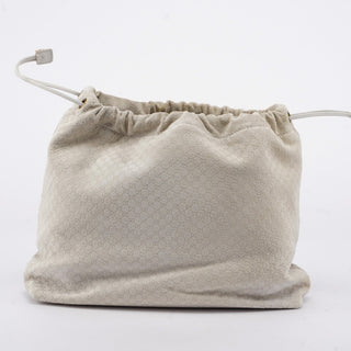 Gucci Beige Perforated Leather Drawstring Bag