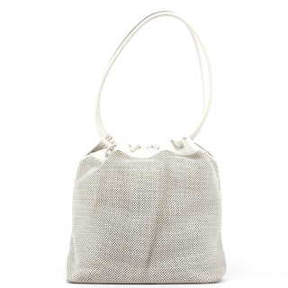 Gucci Beige Perforated Leather Drawstring Bag