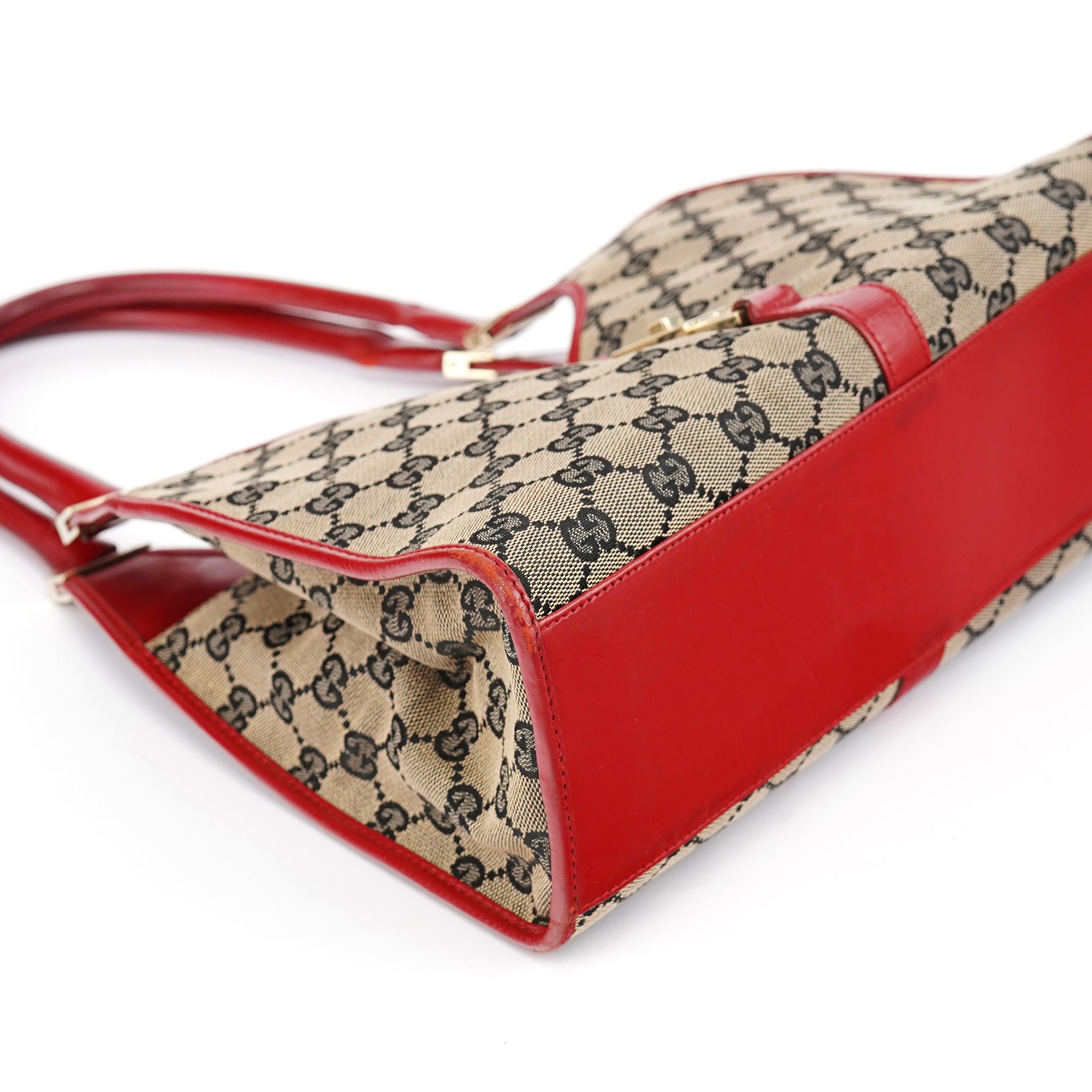 Gucci Beige Red GG Jackie Shoulder Bag