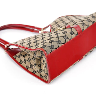 Gucci Beige Red GG Jackie Shoulder Bag