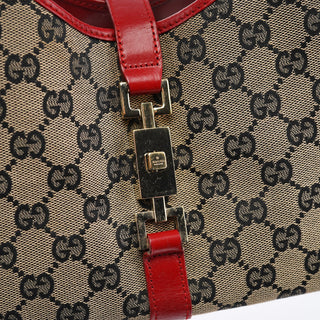 Gucci Beige Red GG Jackie Shoulder Bag