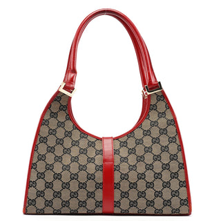 Gucci Beige Red GG Jackie Shoulder Bag
