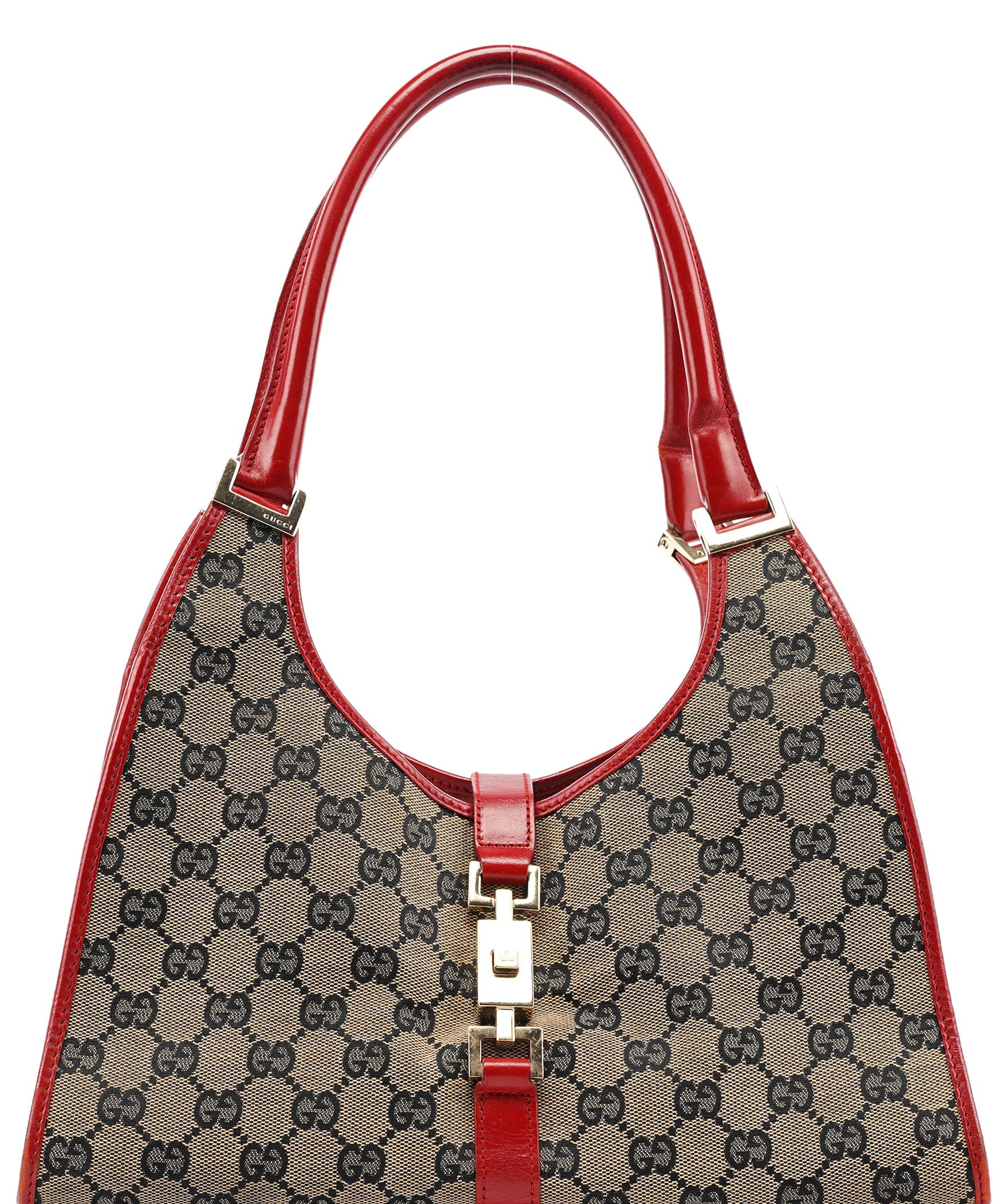 Gucci Beige Red GG Jackie Shoulder Bag