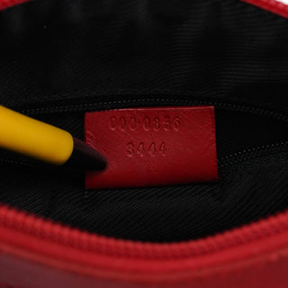 Gucci Beige Red GG Leather Tote Bag