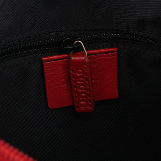 Gucci Beige Red GG Leather Tote Bag