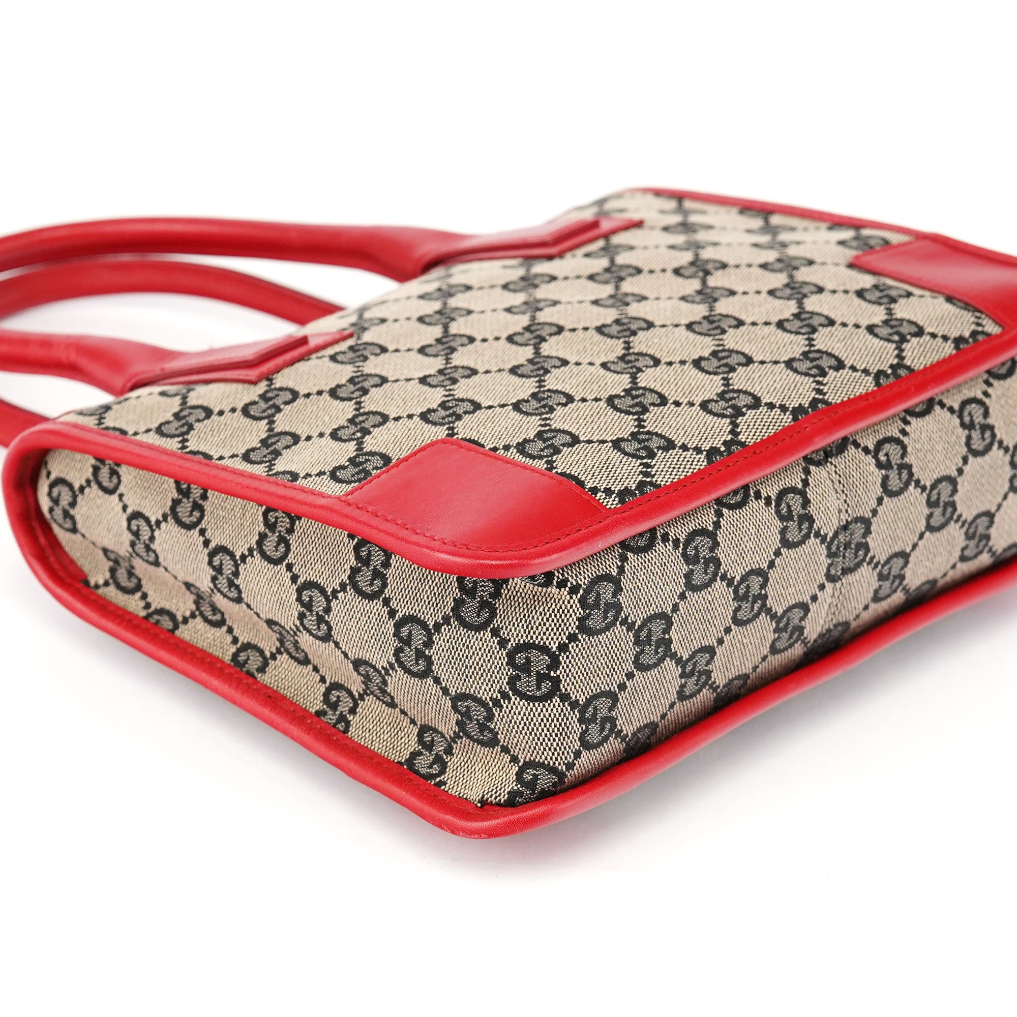 Gucci Beige Red GG Tote Bag