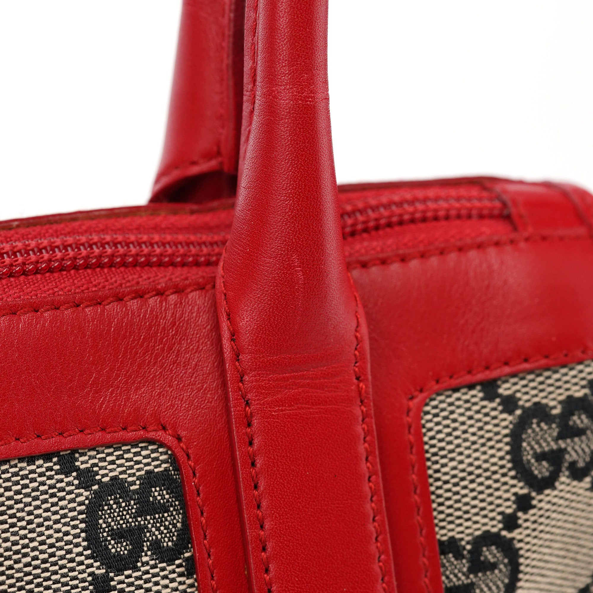 Gucci Beige Red GG Tote Bag