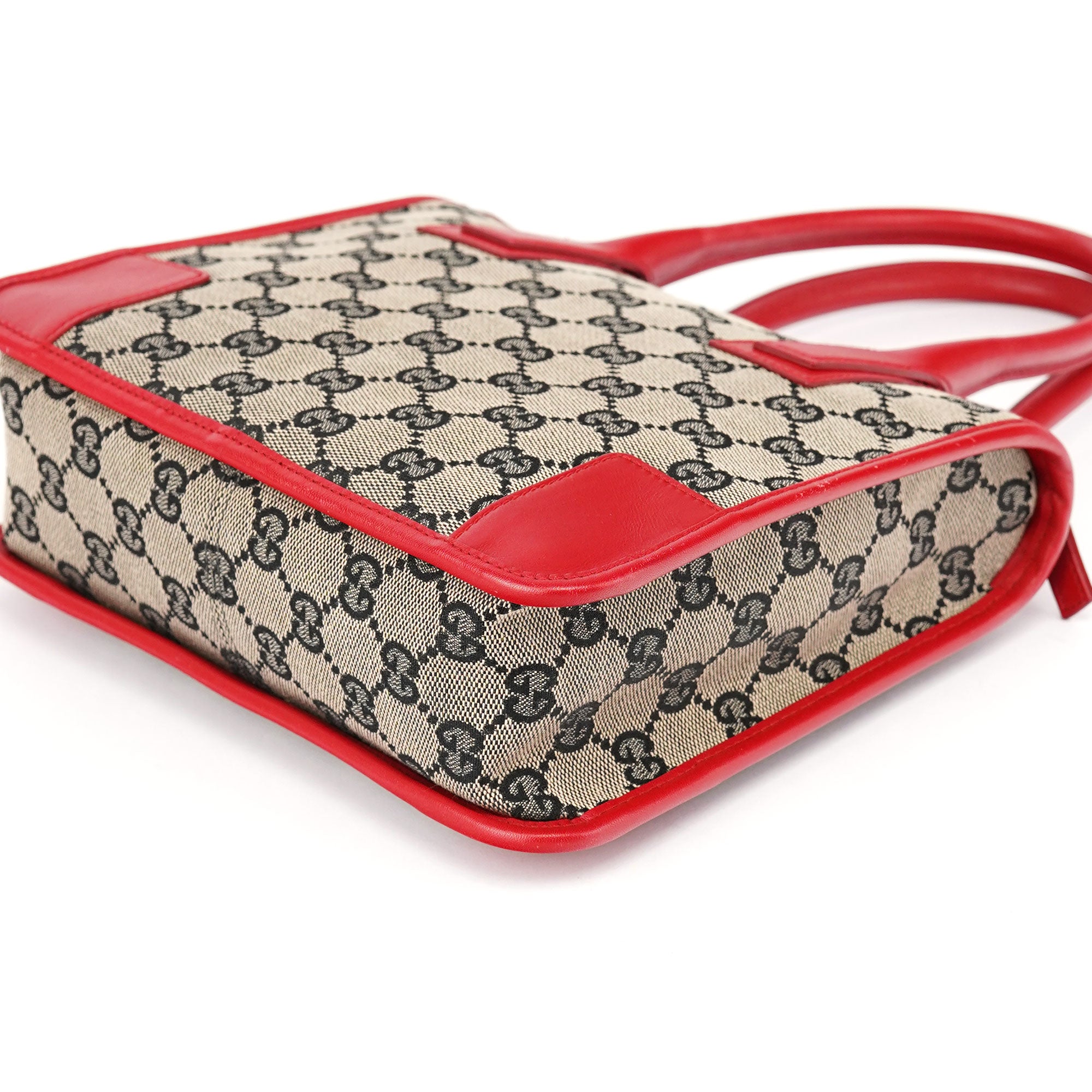 Gucci Beige Red GG Tote Bag