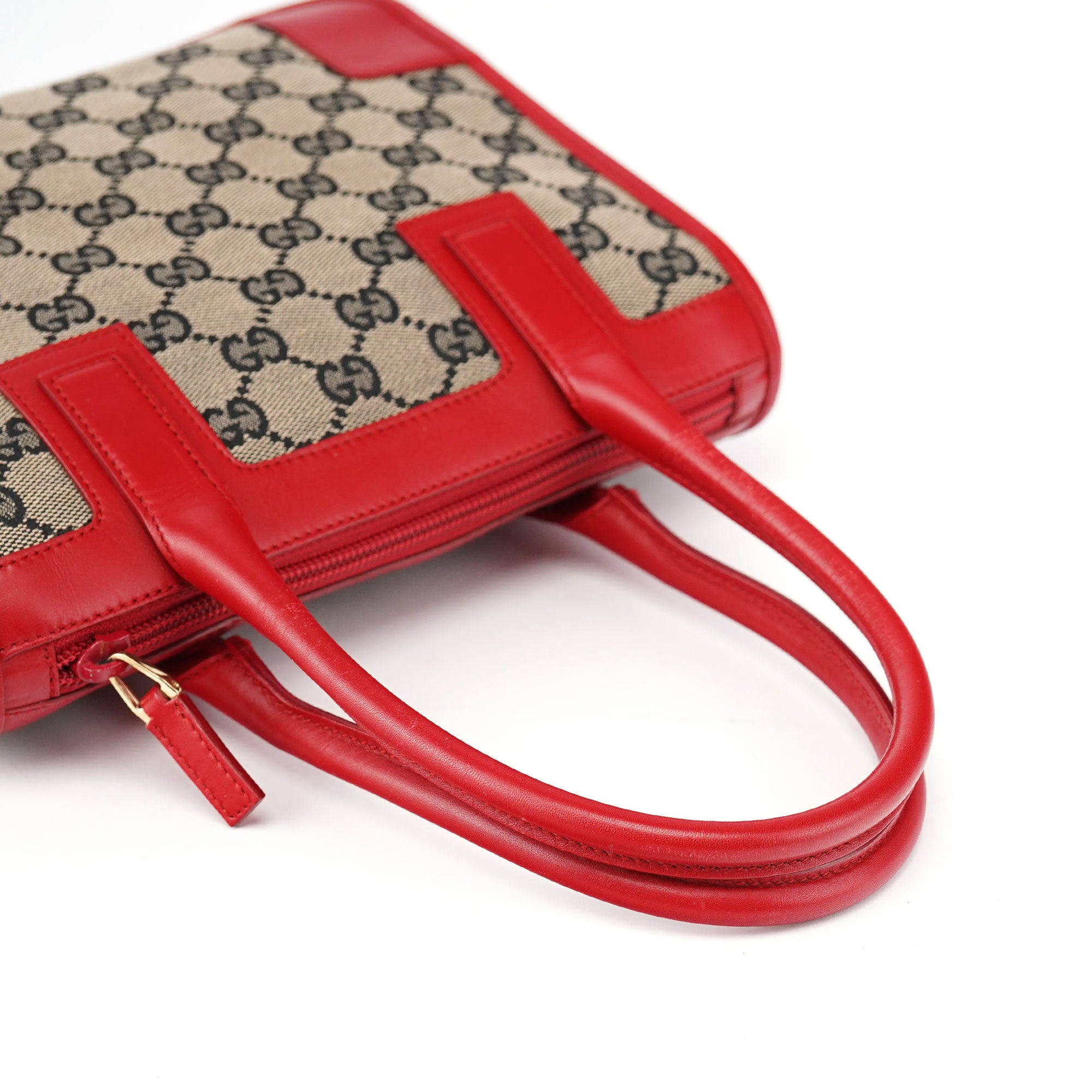Gucci Beige Red GG Tote Bag
