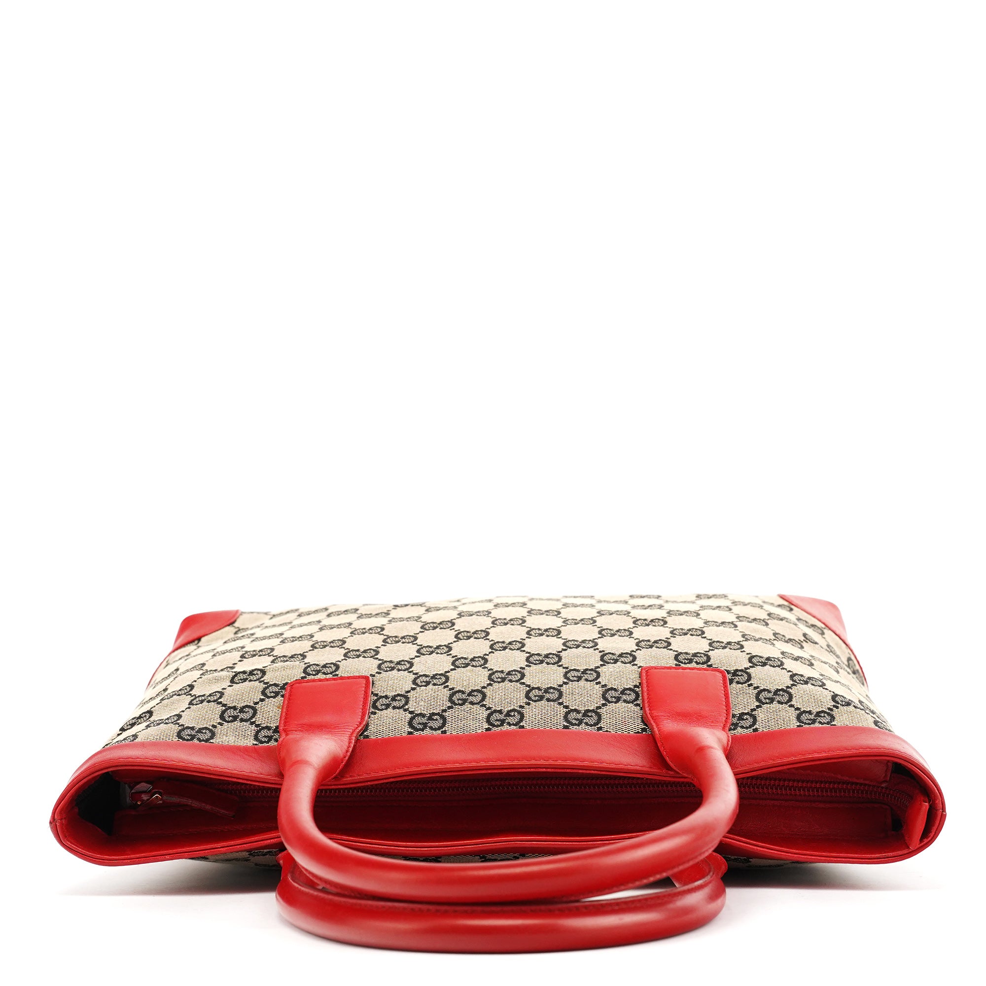 Gucci Sac cabas en toile GG beige et rouge