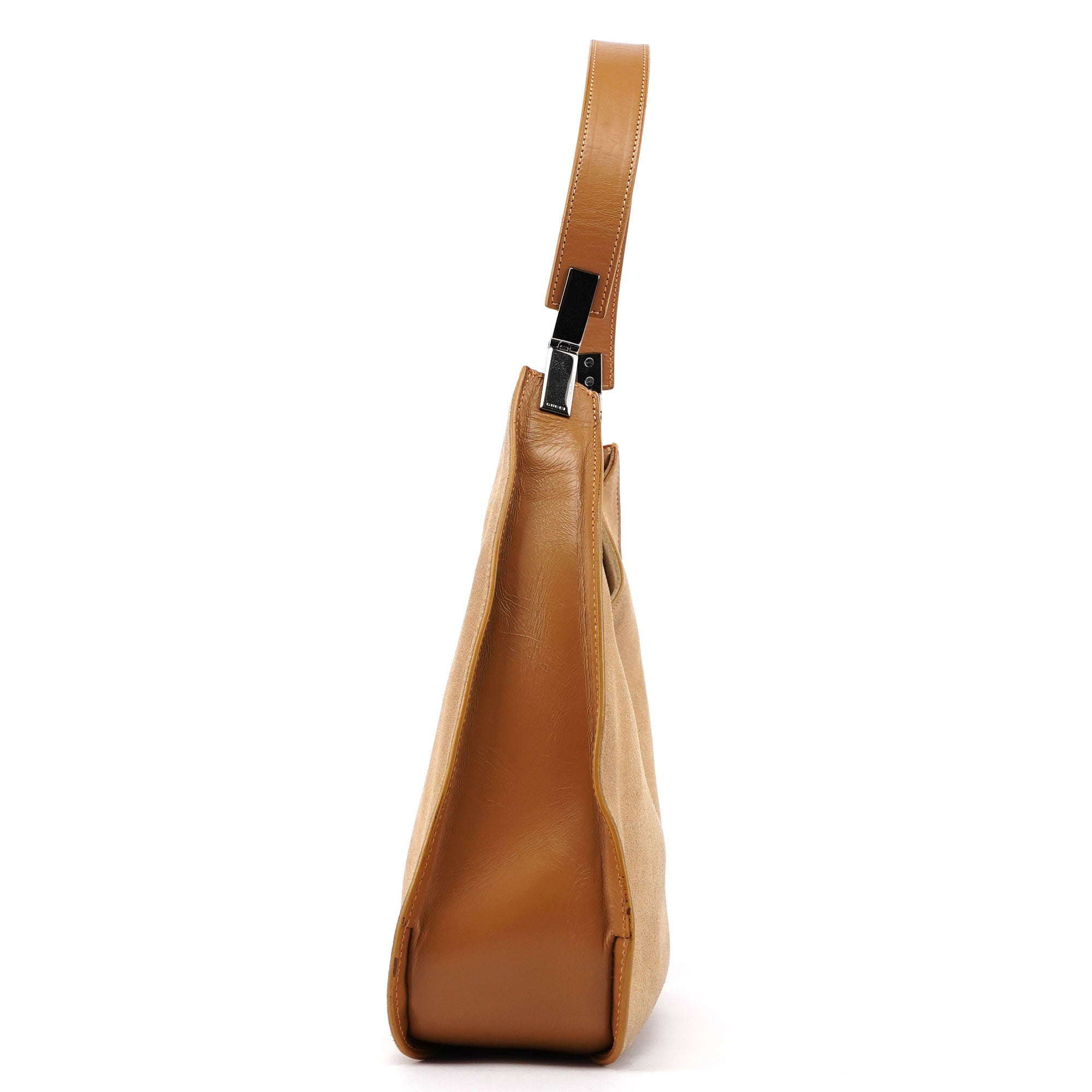 Gucci Schultertasche aus beigem Veloursleder
