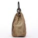 Gucci Beige Suede Wood Handle Shoulder Bag