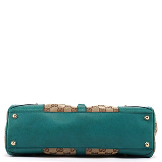 Gucci Beige Turquoise GG Jackie Shoulder Bag