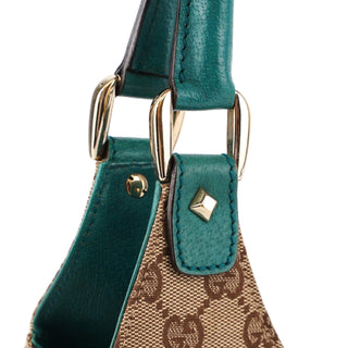 Gucci Beige Turquoise GG Jackie Shoulder Bag