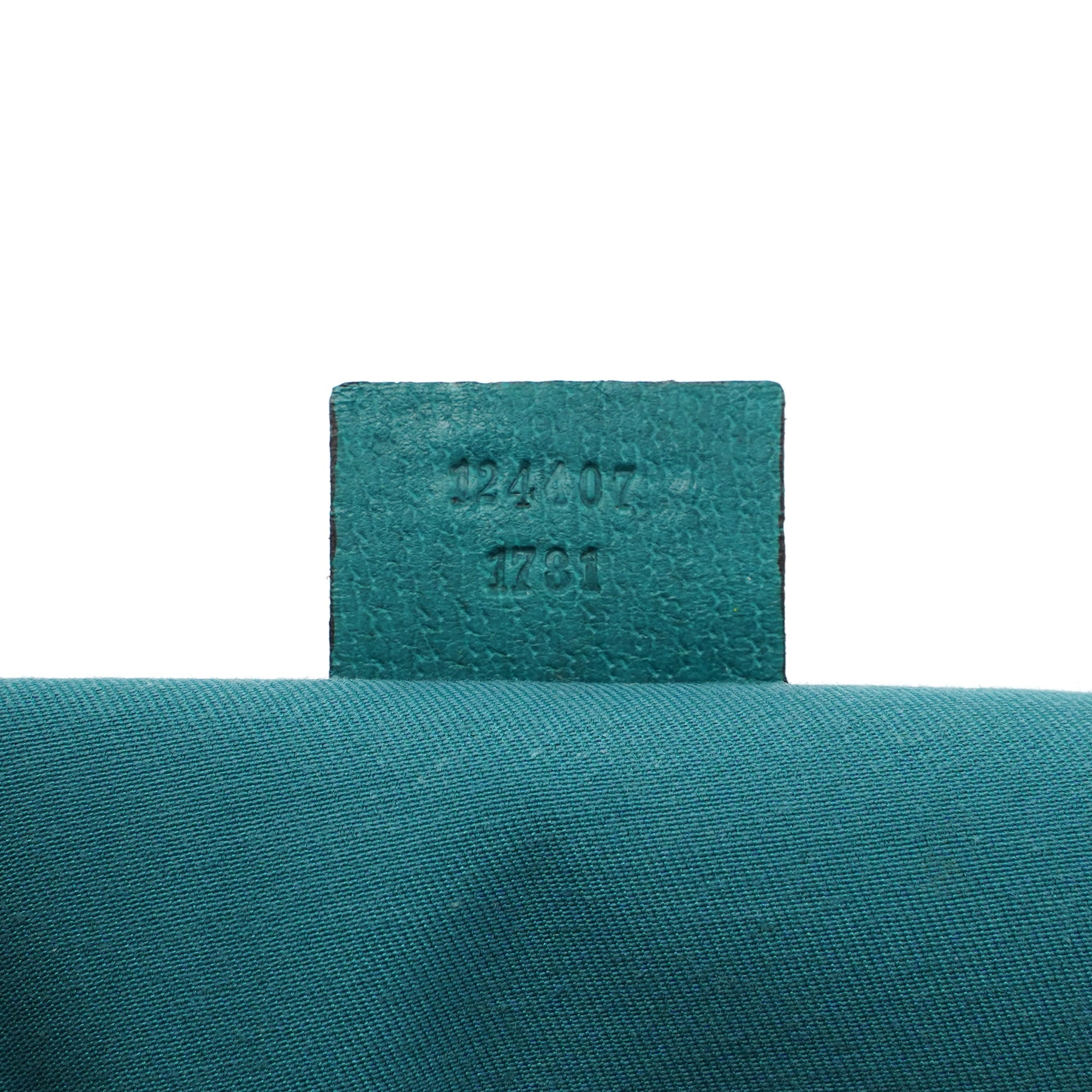 Gucci Beige Turquoise GG Jackie Shoulder Bag