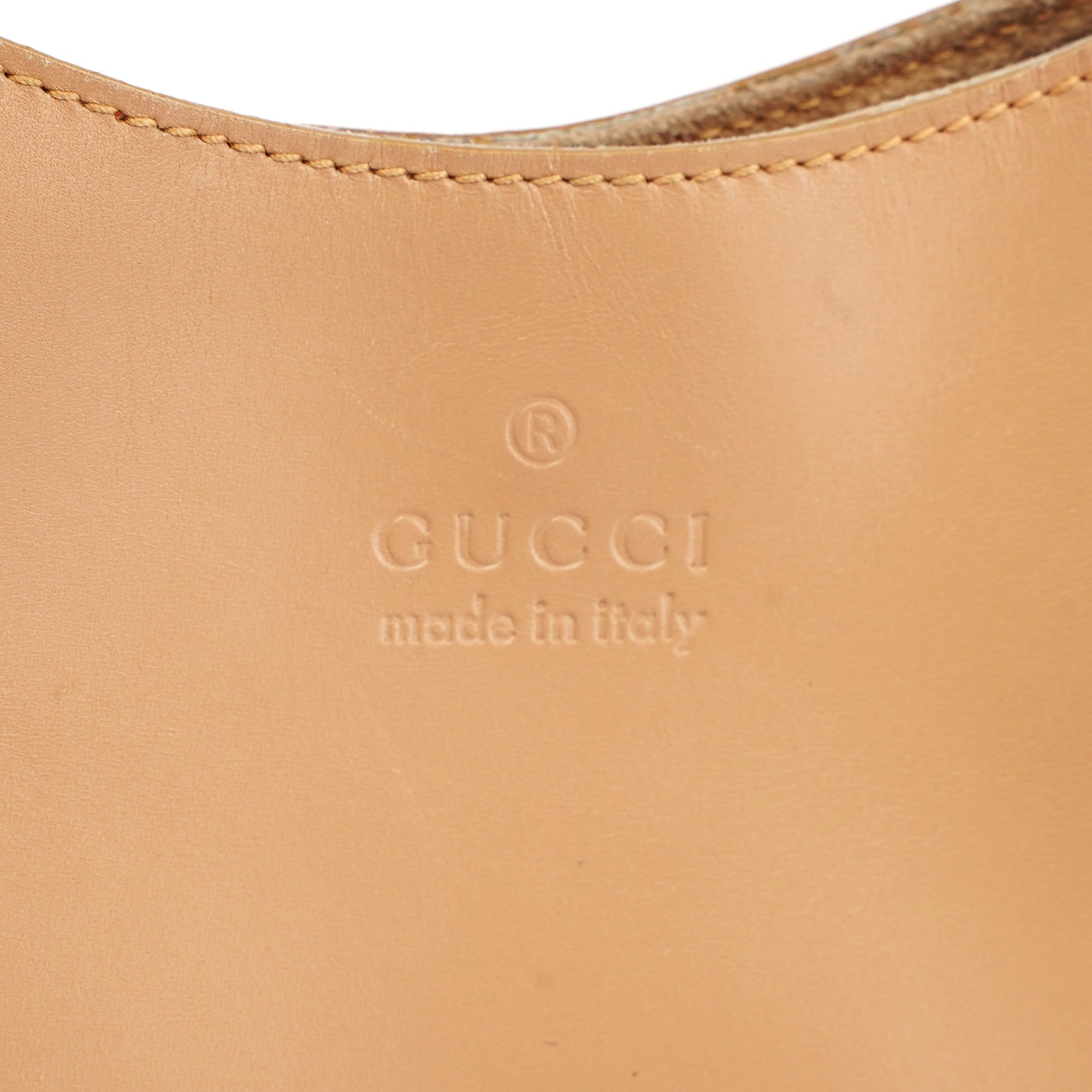 Gucci Sac porté épaule Vitello en cuir beige