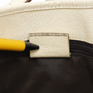 Gucci Beige White Canvas Jackie Shoulder Bag