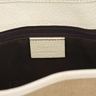 Gucci Beige White Canvas Jackie Shoulder Bag