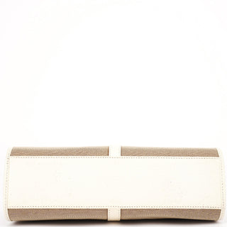Gucci Beige White Canvas Jackie Shoulder Bag