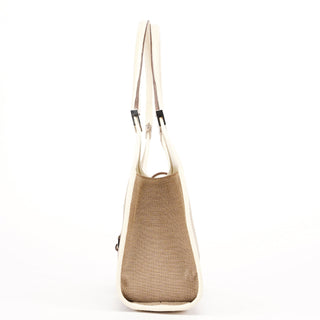 Gucci Beige White Canvas Jackie Shoulder Bag