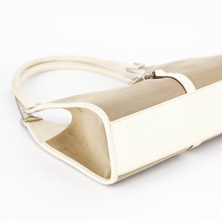 Gucci Beige White Canvas Jackie Shoulder Bag