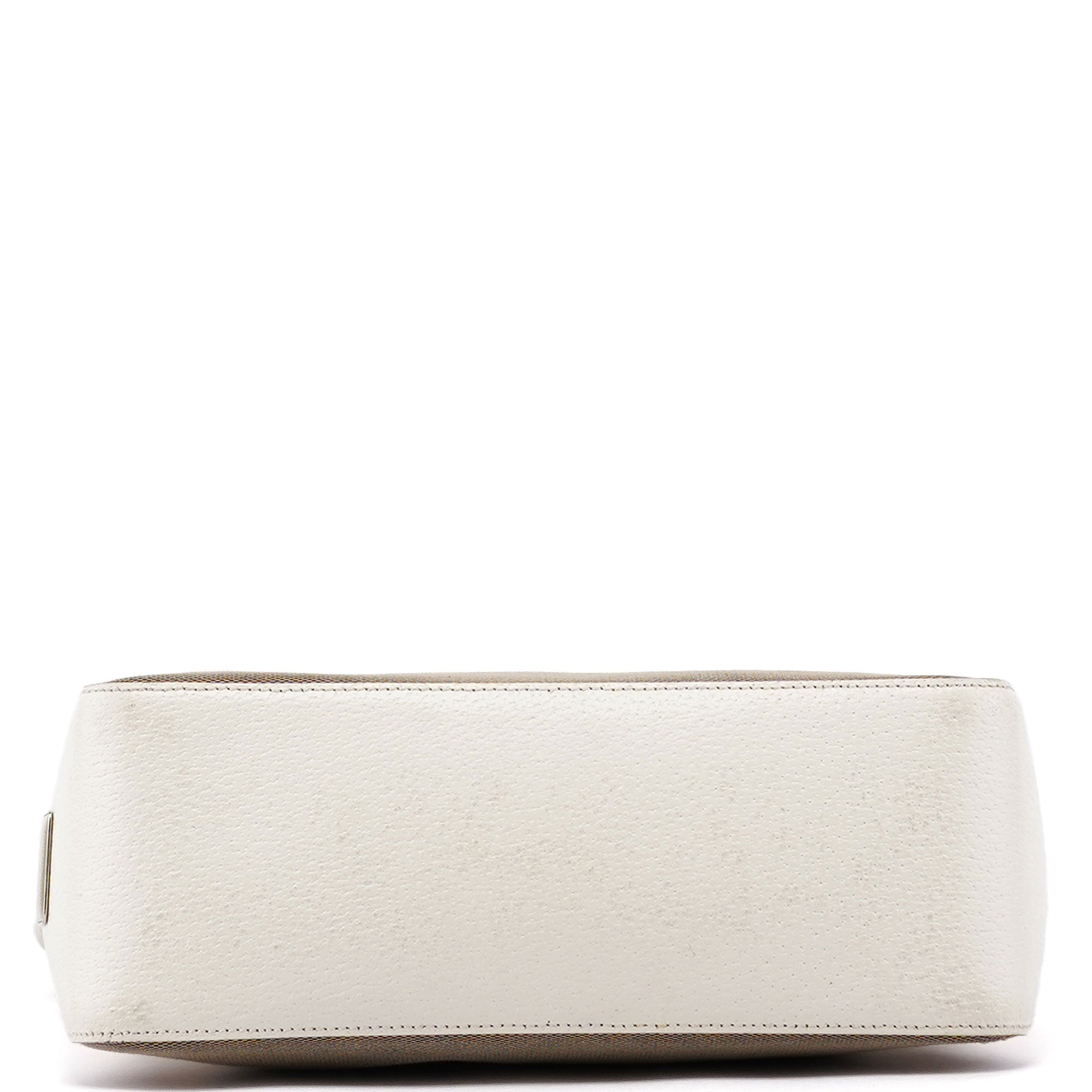 Gucci Schultertasche aus Canvas in Beige und Weiß