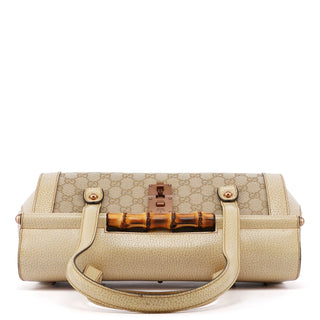 Gucci Beige White GG Bamboo Bag