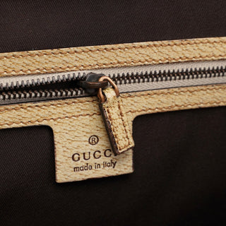 Gucci Beige White GG Bamboo Bag