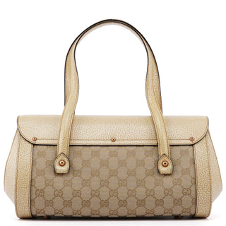 Gucci Beige White GG Bamboo Bag