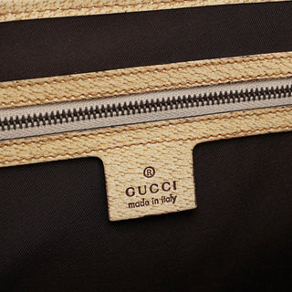 Gucci Beige White GG Bamboo Bag