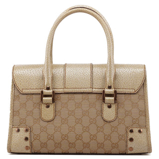 Gucci Beige White GG Turnlock Tote Bag