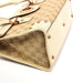 Gucci Beige White GG Turnlock Tote Bag