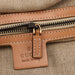 Gucci Beige Woven Leather Bamboo Top Handle Bag