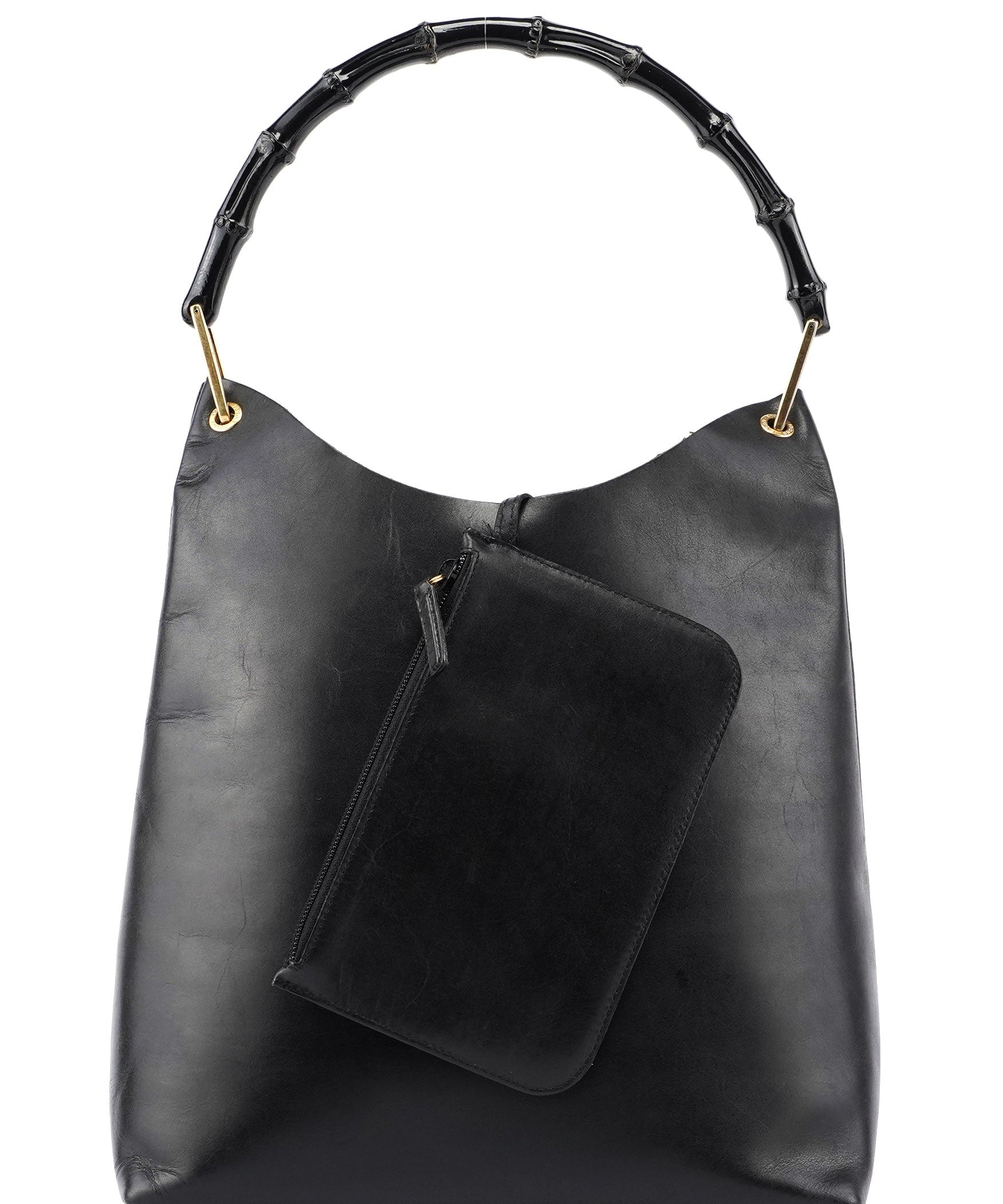 Gucci Black Bamboo Shoulder Bag