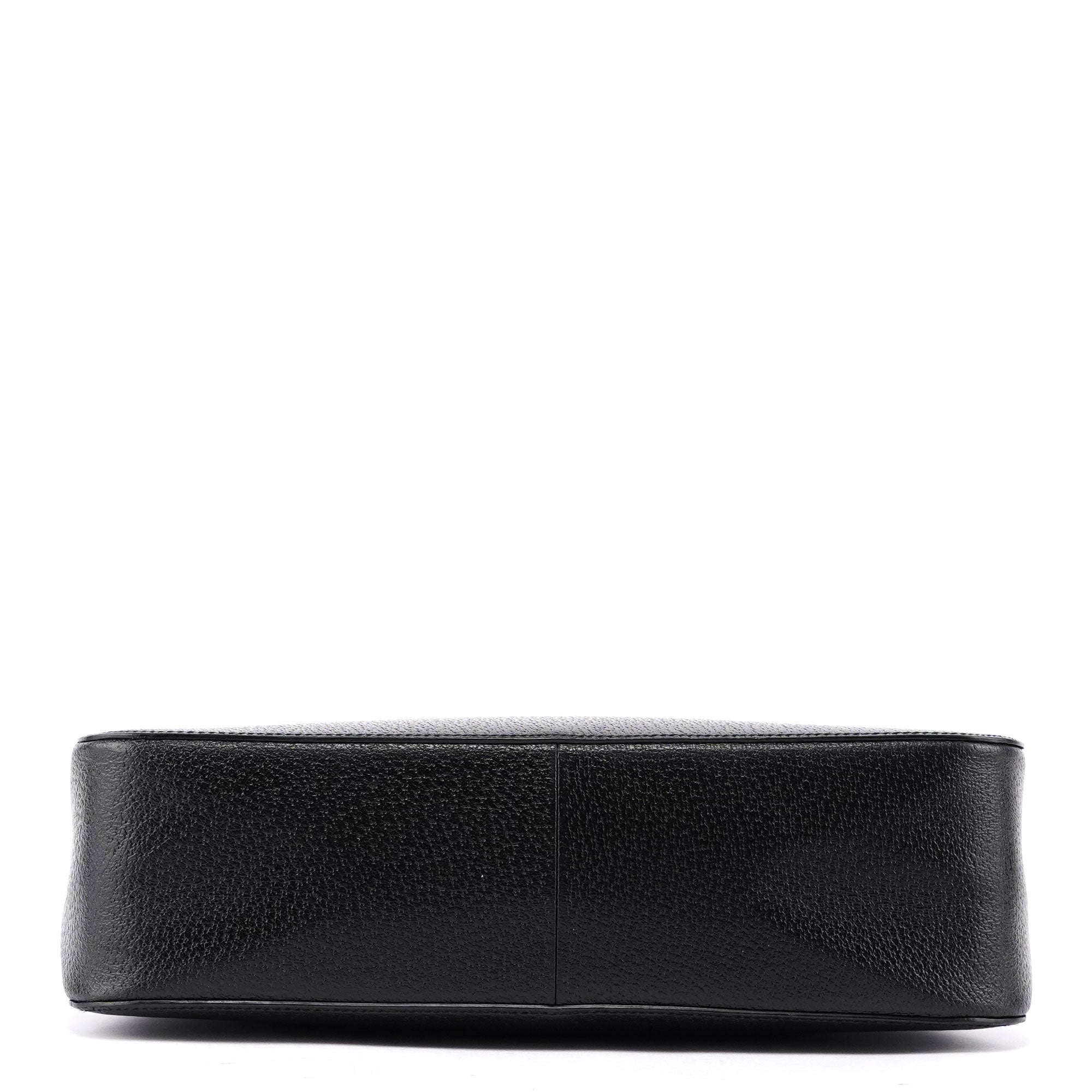 Gucci Black Bamboo Tote Red Int