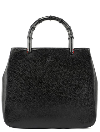 Gucci Black Bamboo Tote Red Int